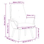 vidaXL Fauteuil relaxant Grise clair en tissu effet laine bouclée