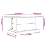 vidaXL Table basse blanc brillant 102x55 5x40 cm bois d'ingénierie
