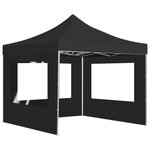 vidaXL Tente de réception pliable à parois Aluminium 3 x 3m Anthracite