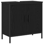 vidaXL Ensemble de meubles de salle de bain 3 pièces en bois d'ingénierie chêne noir