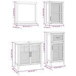 vidaXL Ensemble de meubles de salle de bain 4 Pièces Bois massif de noyer