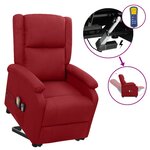 Vidaxl fauteuil releveur inclinable de massage bordeaux tissu