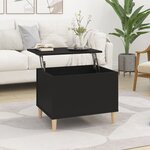 vidaXL Table basse Noir 60x44 5x45 cm Bois d'ingénierie
