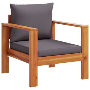 vidaXL Chaise de jardin avec coussins bois massif d'acacia