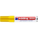 Marqueur Permanent 500 Corps Alu Jaune Pointe Large Biseautée 2-7 mm x 10 EDDING