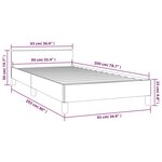 vidaXL Cadre de lit et tête de lit sans matelas noir 90x200 cm velours