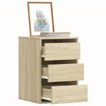 vidaXL Commode d'angle chêne sonoma 40x41x58 cm bois d'ingénierie