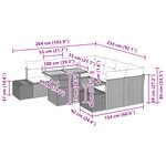 vidaXL Ensemble de salle à manger de jardin de 9 pièces avec coussins en poly rotin noir et acacia