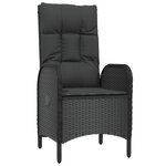 vidaXL Ensemble de salle à manger de jardin 5 pièces Noir Rattan poly