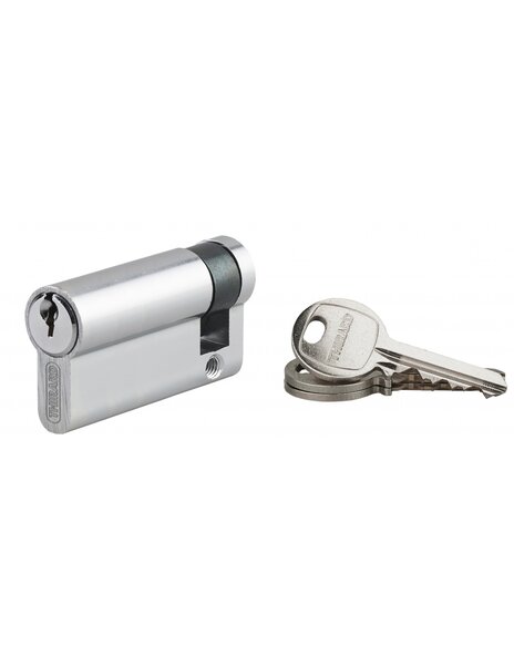 SP - Demi-cylindre de serrure Ecopro  50x10mm  anti-arrachement  3 clés  nickel