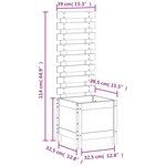 vidaXL Jardinière avec support 39x39 5x114 cm bois massif douglas