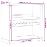 vidaXL Armoire à vin Corona 107 5x51x105 5 cm bois de pin massif