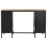 vidaXL Bureau à double piédestal Bois de sapin et acier 120x50x76 cm