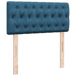 vidaXL Sommier à lattes de lit avec matelas bleu 90x200 cm velours