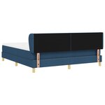 Lit Box Spring vidaXL avec Matelas - Bleu  180x200 cm  Tissu