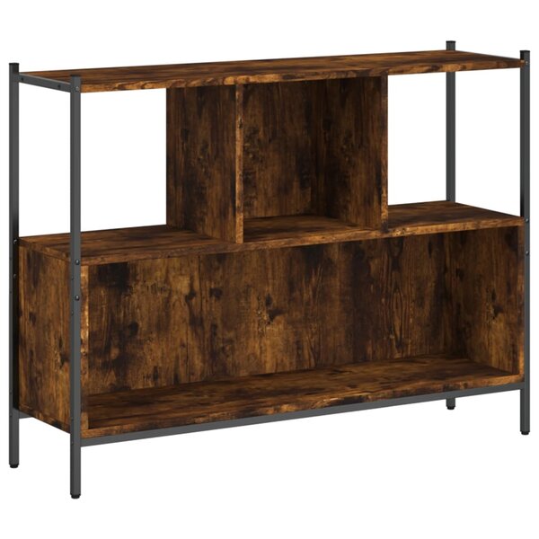 vidaXL Bibliothèque chêne fumé 102x28x77 5 cm bois d'ingénierie