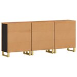 vidaXL Armoires latérales 3 Pièces marron et noir 60x33 5x75 cm