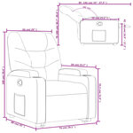 vidaXL Fauteuil inclinable Crème Similicuir