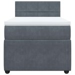 vidaXL Sommier à lattes de lit avec matelas Gris foncé 100x200 cm