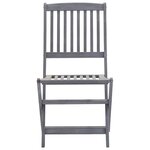vidaXL Chaises pliables d'extérieur lot de 6 et coussins Bois d'acacia