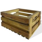 vidaXL Caisse à pommes 2 Pièces Bois d'acacia massif