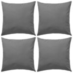 vidaXL Oreiller d'extérieur lot de 4 45 x 45 cm Gris