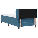 Lit Box Spring vidaXL avec matelas bleu foncé 100x200 cm en velours