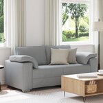 Canapé Loveseat vidaXL Gris clair 140 cm en tissu