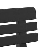 vidaXL Banc de jardin anthracite 110x52x71 cm polypropylène