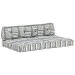 vidaXL Coussin de canapé palette Gris Tissu Patchwork
