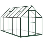 vidaXL Serre avec cadre de base vert 334x169x195 cm aluminium