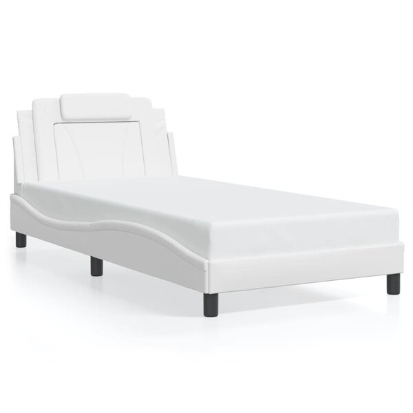 vidaXL Cadre de lit sans matelas blanc 100x200 cm similicuir
