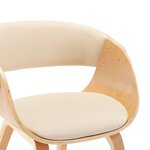 vidaXL Chaises à manger lot de 6 crème bois courbé et similicuir