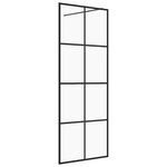vidaXL Paroi de douche avec verre ESG transparent 80x195 cm Noir