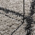 vidaXL Tapis shaggy à poils longs moderne beige anthracite 160x160 cm