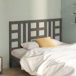 vidaXL Tête de lit Gris 141x4x100 cm Bois massif de pin