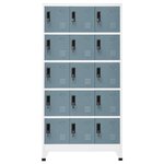 vidaXL Armoire à casiers Gris clair et gris foncé 90x40x180 cm Acier