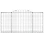 vidaXL Paniers à gabions arqués 13 Pièces 300x30x140/160 cm fer galvanisé