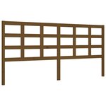 vidaXL Cadre de lit avec tête de lit marron miel 200x200cm bois massif