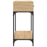 vidaXL Table console chêne sonoma 100x34 5x75 cm bois d'ingénierie