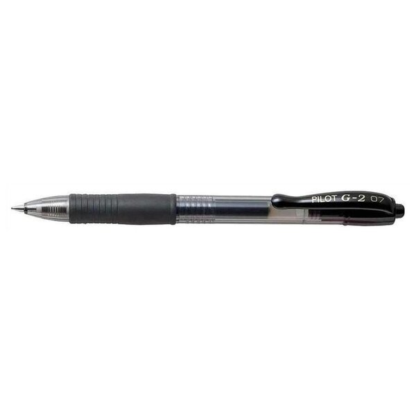 Stylo bille Rétractable à encre gel G2 07 Noir x 12 PILOT