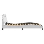vidaXL Cadre de lit avec LED sans matelas blanc 140x190 cm