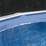Piscine blanche avec cadre en acier diamètre 300 cm