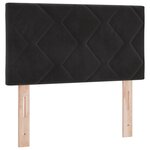 Tête de lit vidaXL Design en Blocs de Diamant Noir 80 cm en Velours