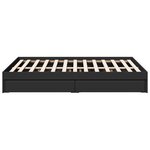 vidaXL Cadre de lit avec tiroirs sans matelas noir 120x190 cm