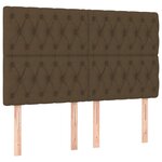 vidaXL Sommier à lattes de lit matelas et LED Marron foncé 160x200 cm