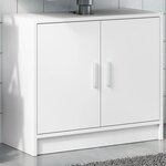 vidaXL Armoire de lavabo blanc 63x29x55 cm bois d'ingénierie