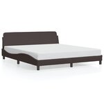 vidaXL Cadre de lit sans matelas marron foncé 160x200 cm tissu