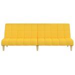 vidaXL Canapé-lit à 2 places jaune tissu