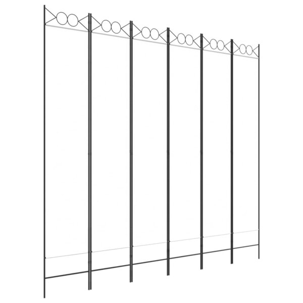 vidaXL Cloison de séparation 6 panneaux Blanc 240x220 cm Tissu